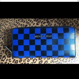 ISO!!! Michael kors blue checkered wallet